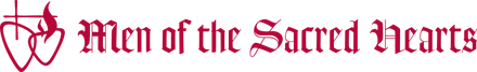 A red logo for men of the sacred hearts