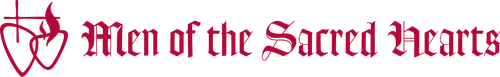 A red logo for men of the sacred hearts
