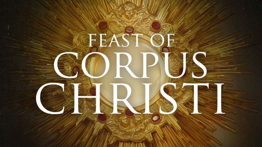 A poster for the feast of corpus christi