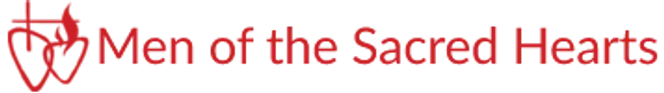 A red logo for men of the sacred hearts