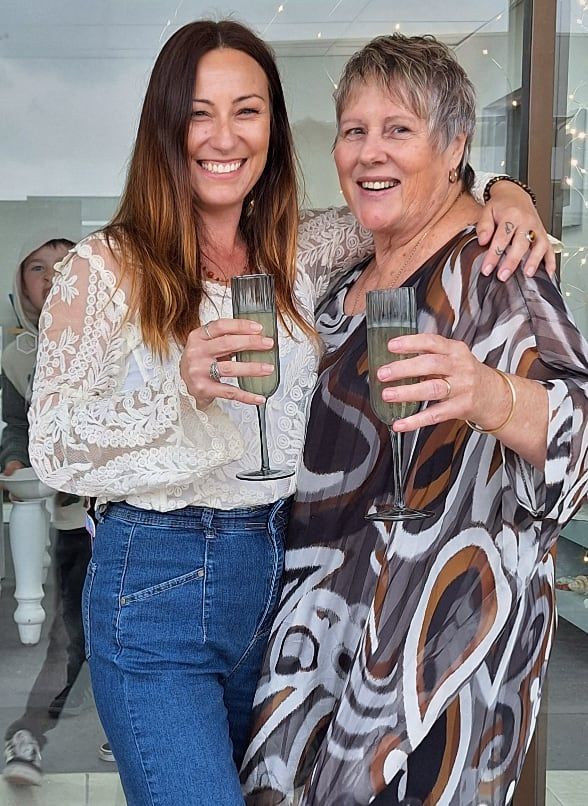 Ladies smiling at Sensory Art Studio
