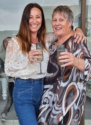 Ladies smiling at Sensory Art Studio