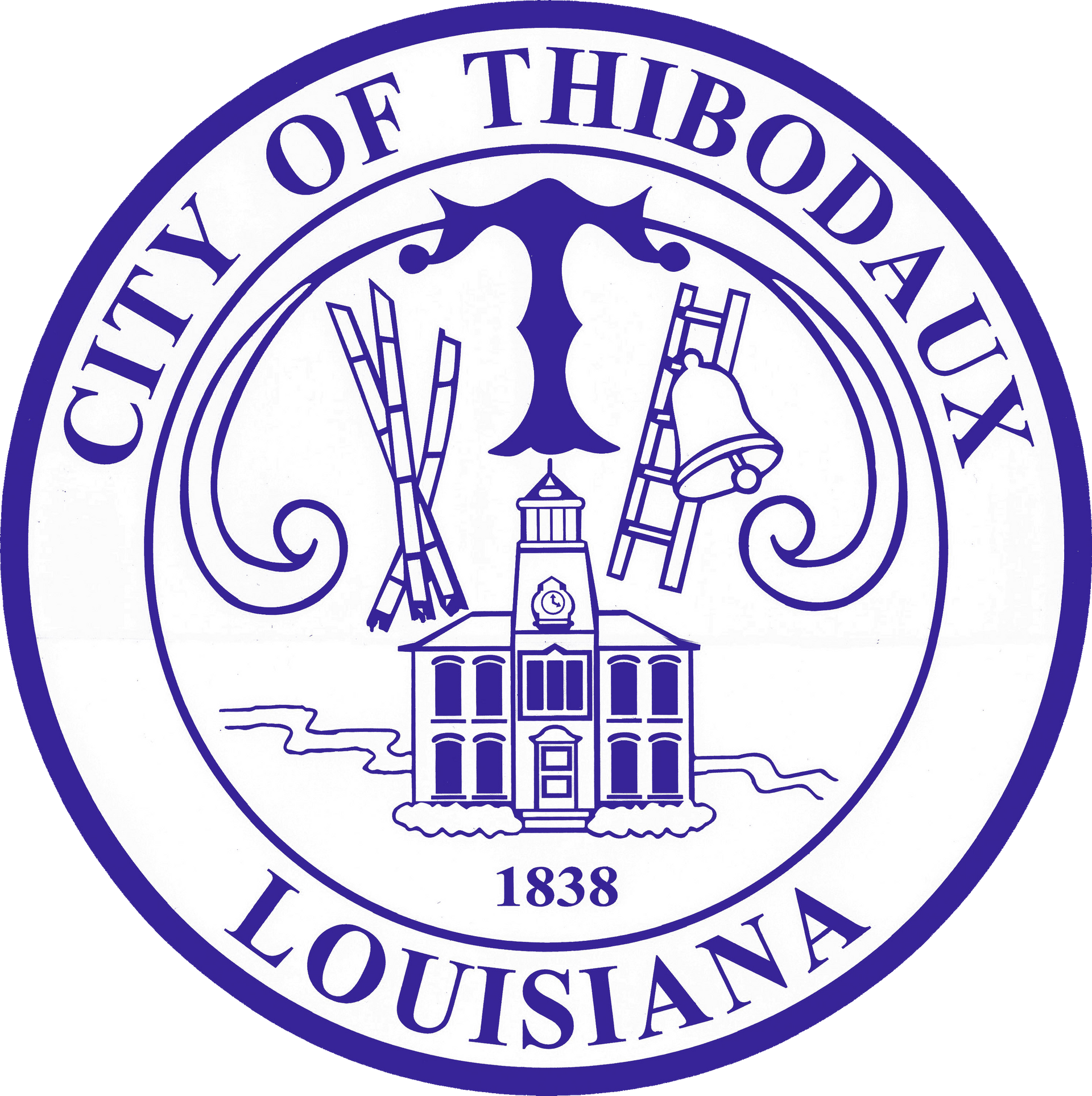 The seal of the city of thibodaux louisiana