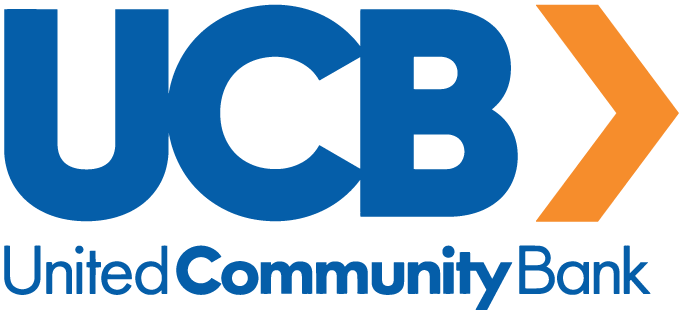 A blue and orange logo for united community bank