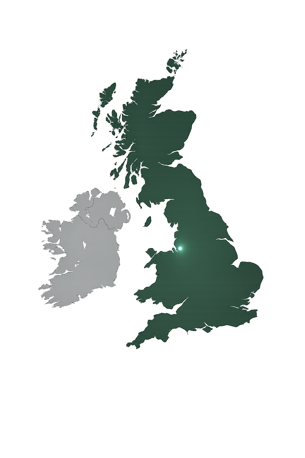 Map of Great Britain — Smart Energy serves businesses across England, Scotland and Wales, from Liverpool