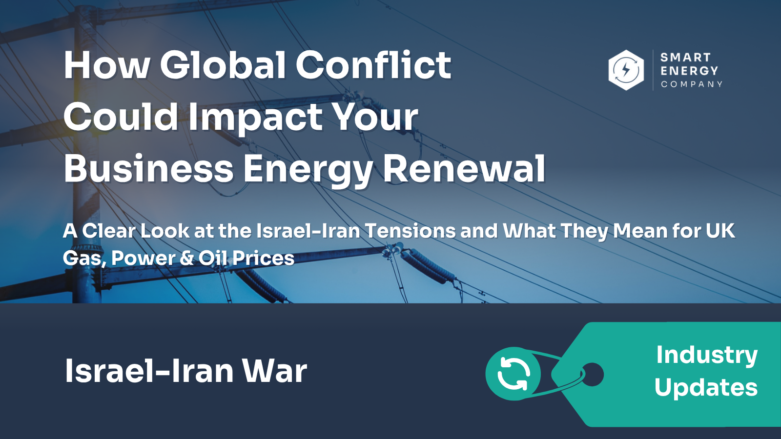 A poster that says how global conflict could impact your business energy renewal