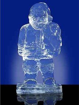 man shaped ice