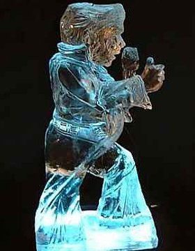 a man shaped ice