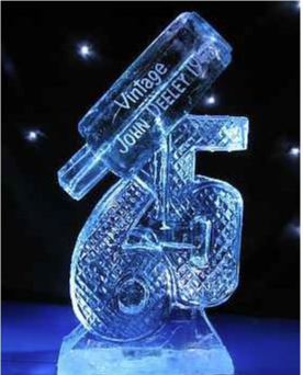 John Deere 65 ice sculpture