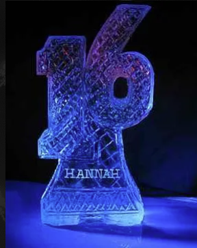 Hannah's 16th ice sculpture