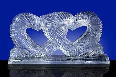 heart shaped ice