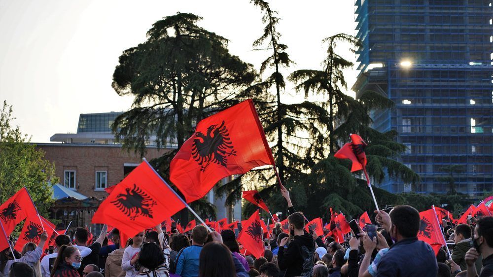 flag of albania