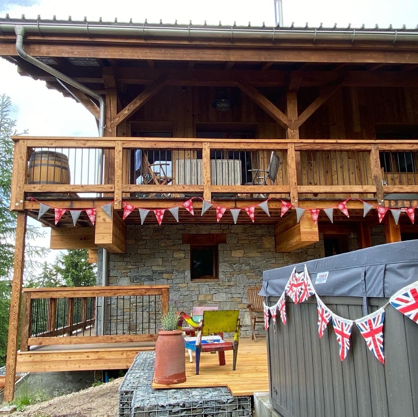 Chalet Marmotte Decked with Bunting