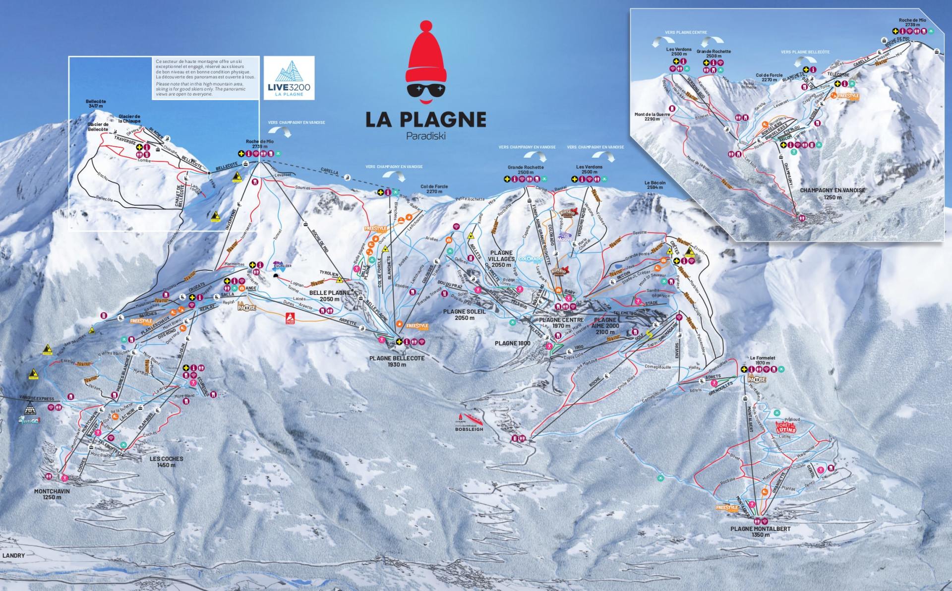 La Plagne Paradiski Piste Map