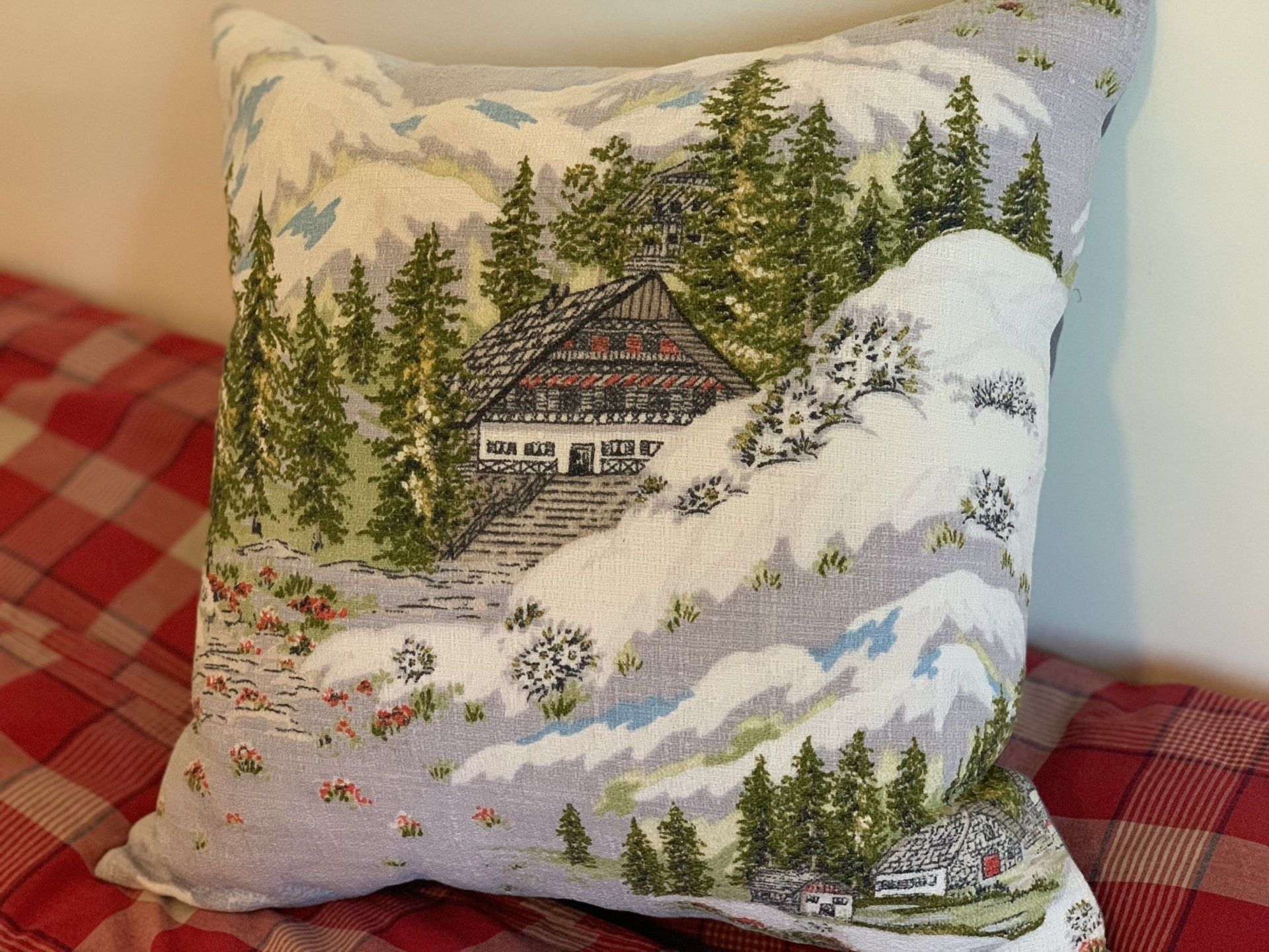 Lovely Chalet Style - beautiful vintage chalet cushion