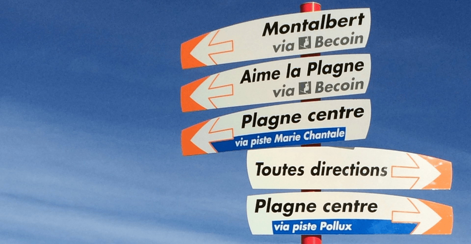 La Plagne - Signpost to Plagne Centre