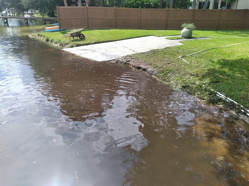After removing the grass — Central FL — Custom Lakefronts and Tree Care LLC