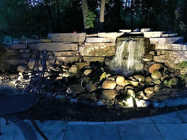 waterfall hardscape