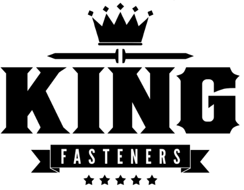 Logo for King Fasteners: a crown above the word KING, fasteners below, and five stars.