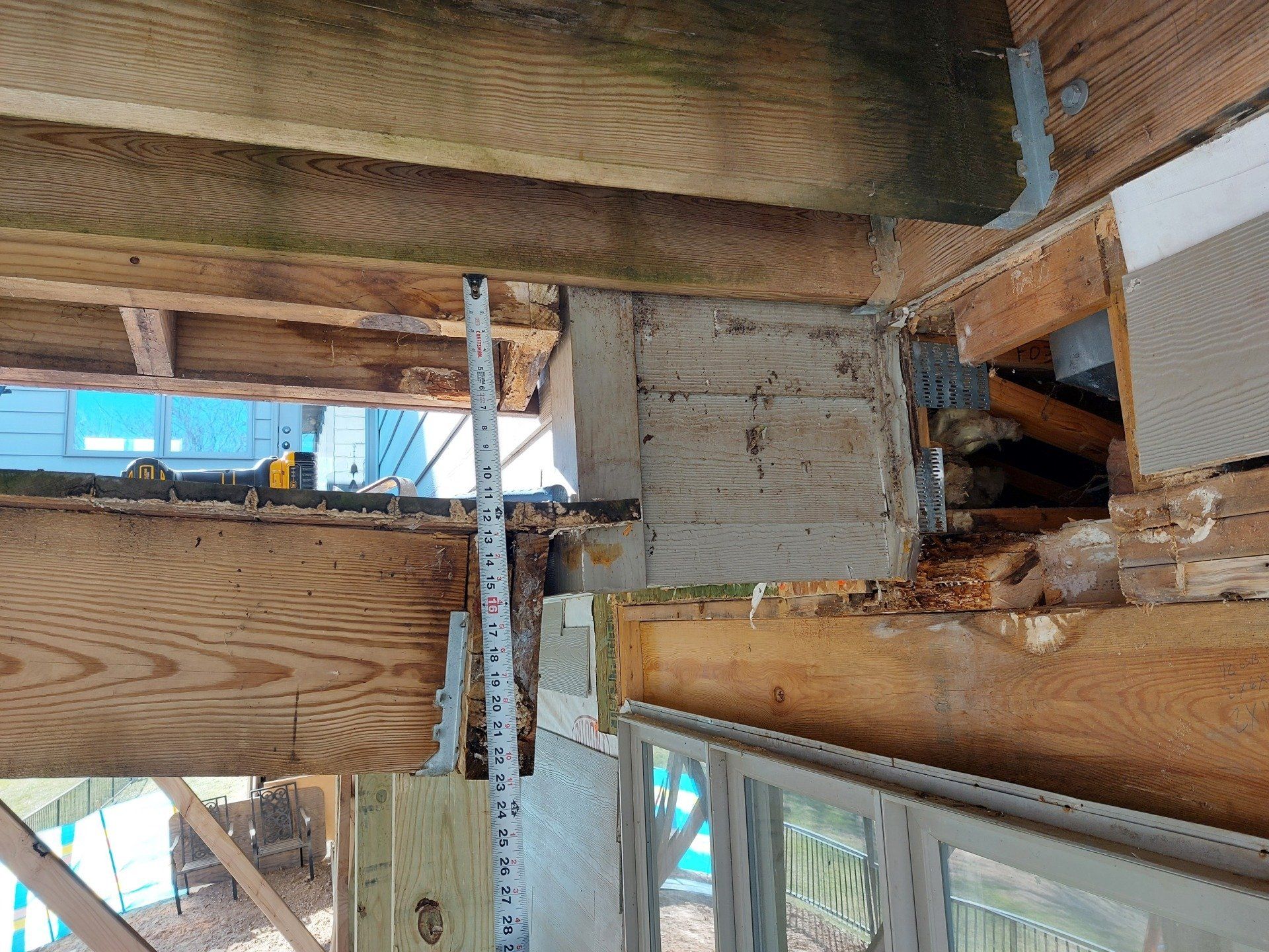 Close up of incompete deck — Fenton, MO — SRP Home Improvement