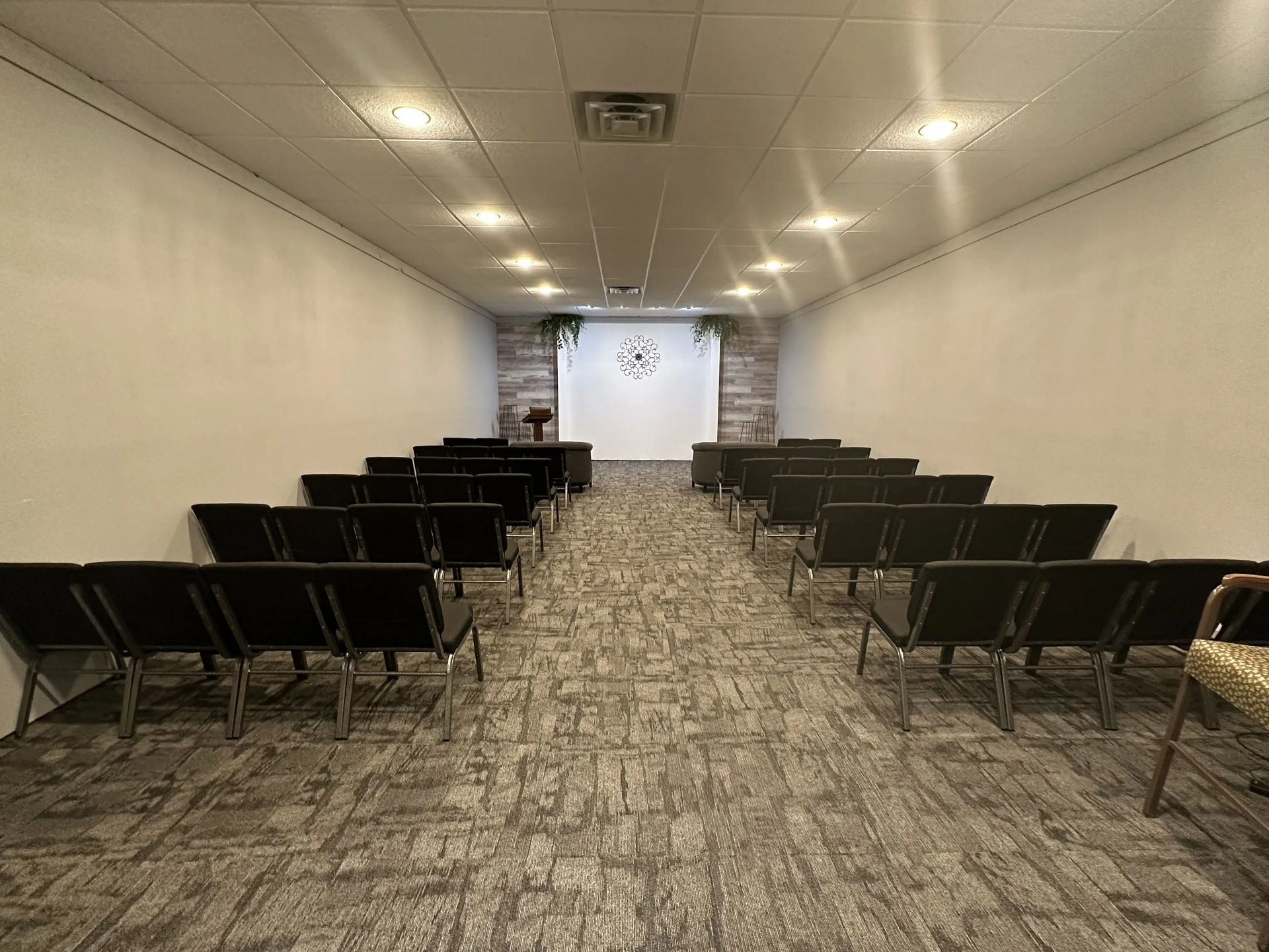 Viewing room at Christensen Family Funeral Home in Seymour, IN.