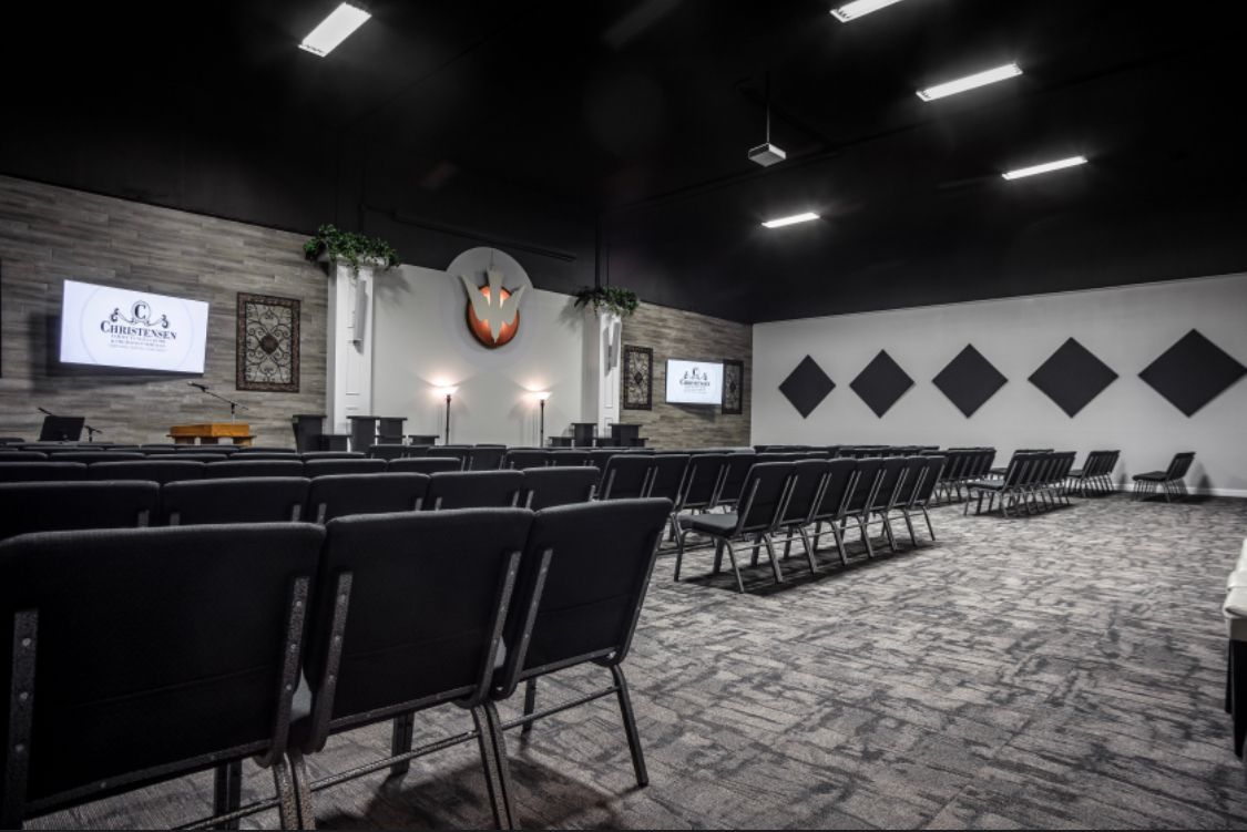 Chapel at Christensen Family Funeral Home in Seymour, IN.