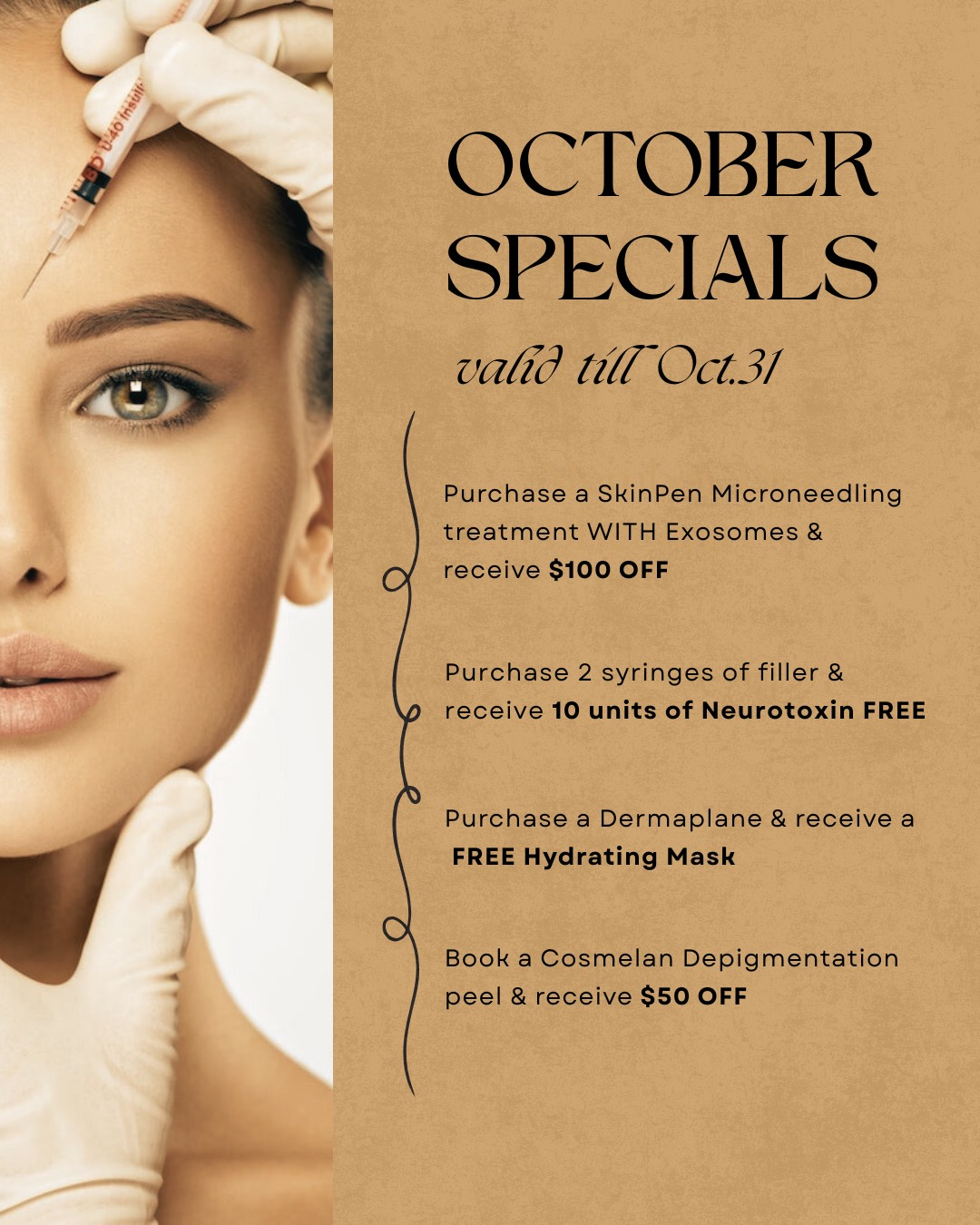 A poster for a beauty salon with paper flowers on it.