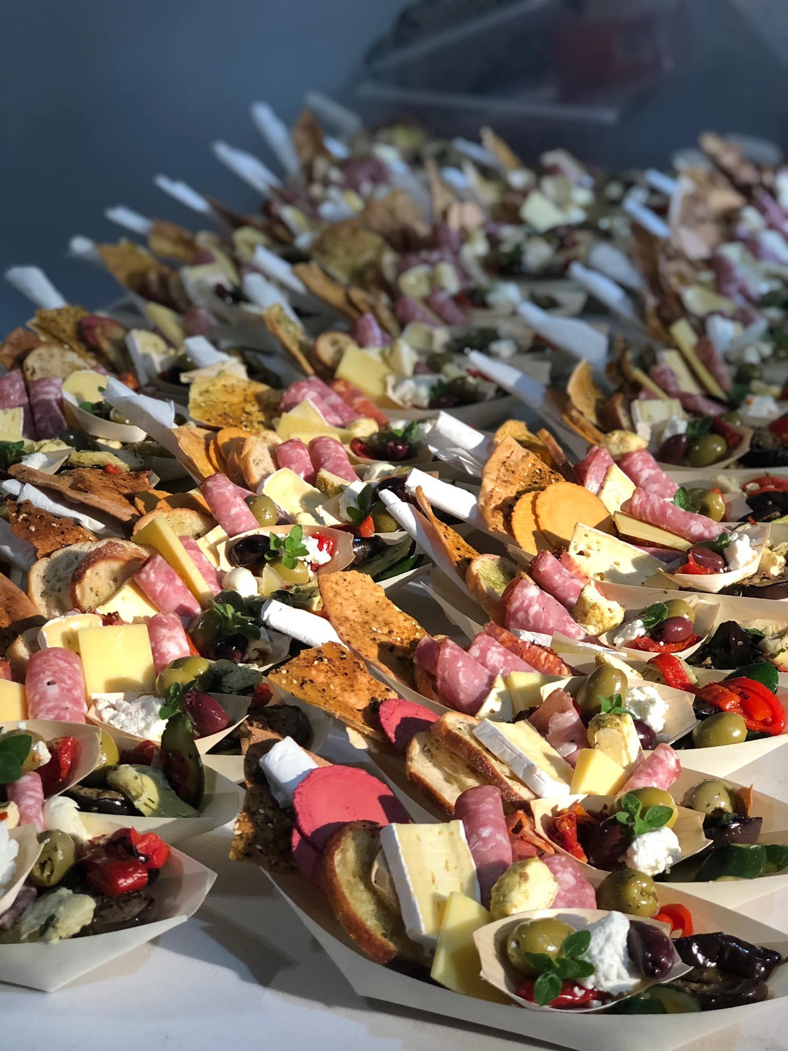 A bunch of cheeses and salami catering — Amanda Douglass Catering Service in Corlette, NSW