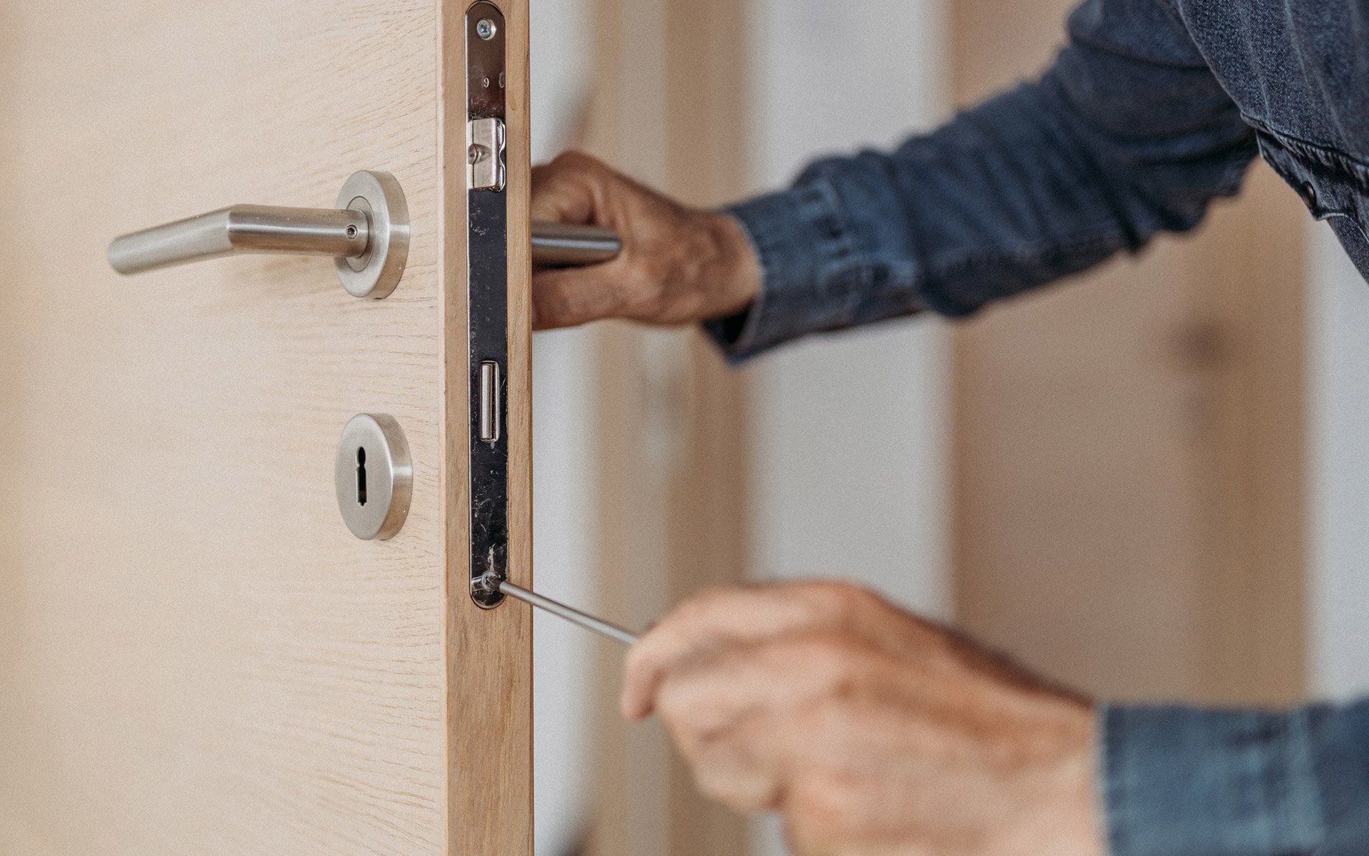 Installing Locks On Door — Portland, OR — Atlasta Lock And Safe Company