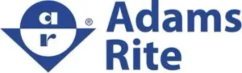 Adams Rite logo in blue and white with circular “ar” icon and company name