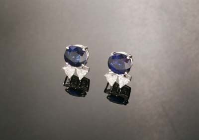 Blue Saphire Earings