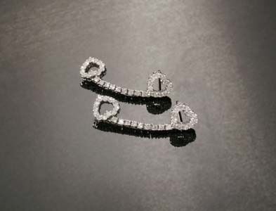 Diamond Heart Earings