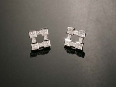 Diamond Square Earings