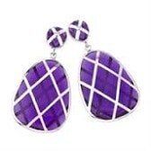 Violet Checkered Earrings — jewelry store in Santa Barbara, CA