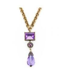 Gift Ideas — Purple Square And Drop Necklace in Santa Barbara, CA