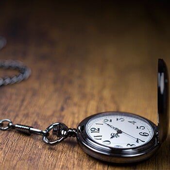 Antique watch with chain — jewelry store in Santa Barbara, CA