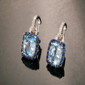 Blue Stone Earrings — Jewelry Store in Santa Barbara, CA