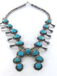 Turquoise Squash Blossom Necklace