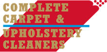 A logo for complete carpet and upholstery cleaners