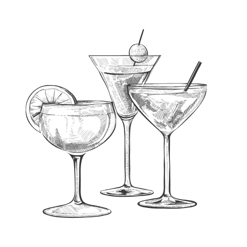 Cocktail glasses icon Cocktail glasses icon