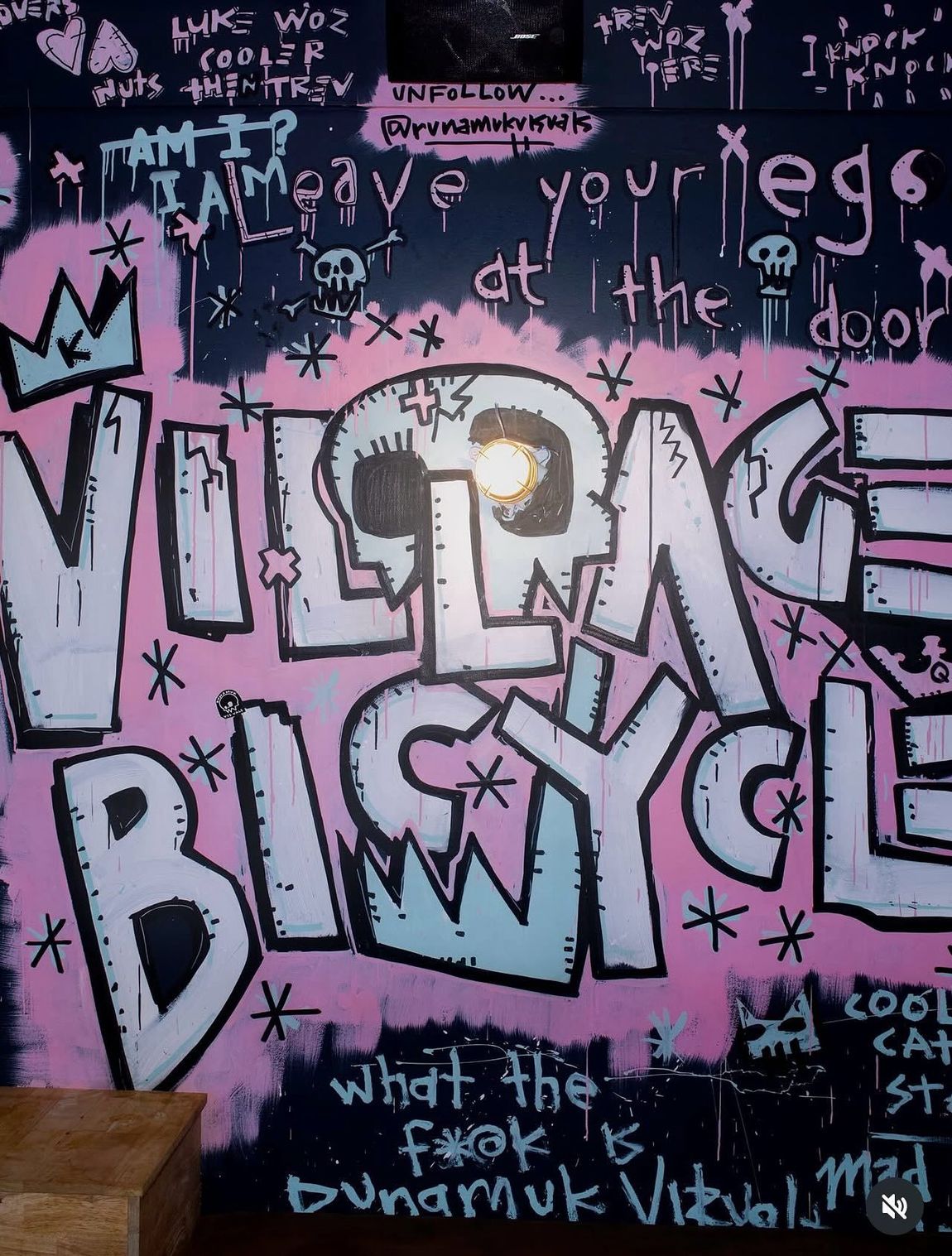 Graffiti art on a wall with