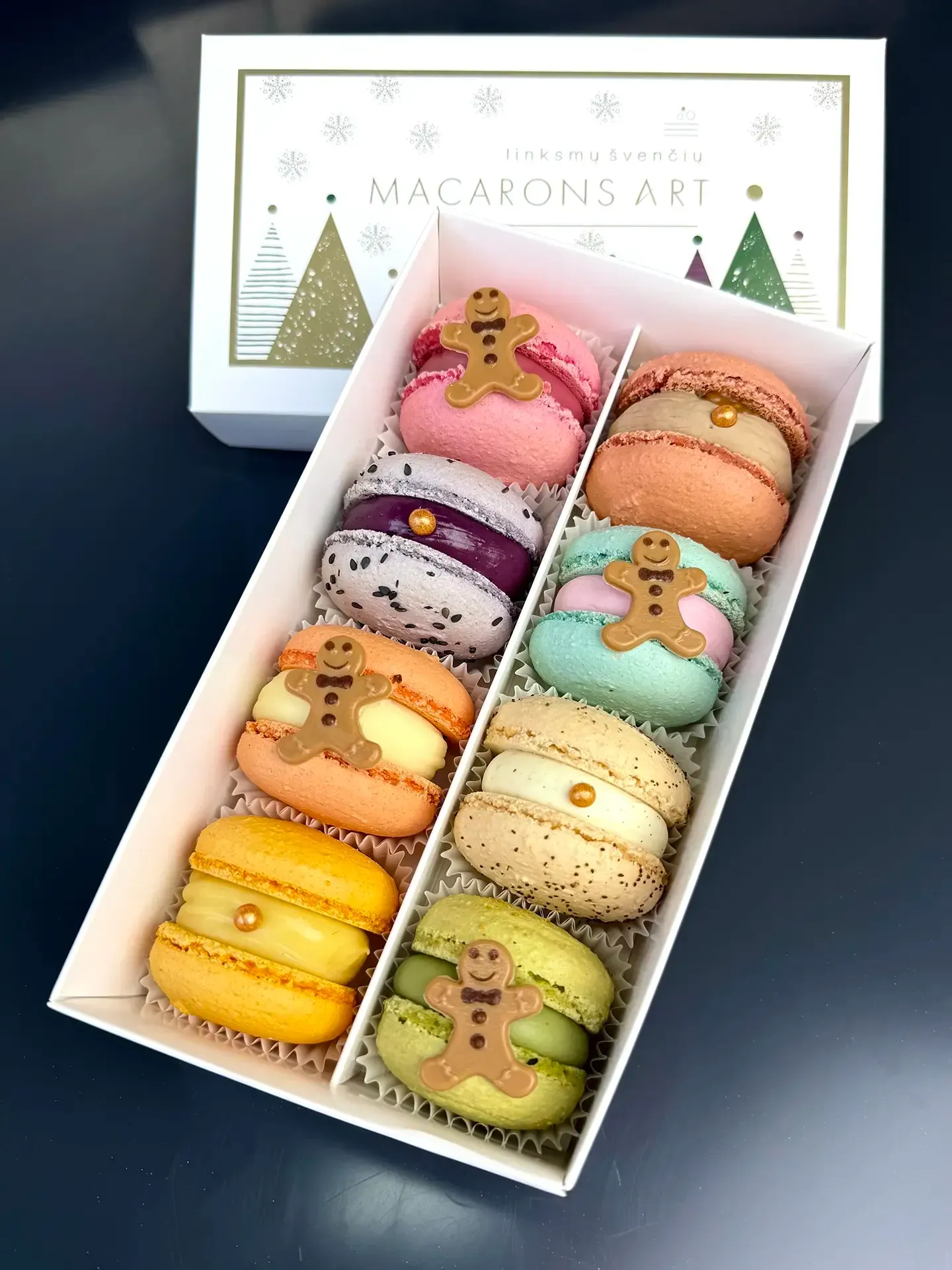 Kalėdinis macarons rinkinis
