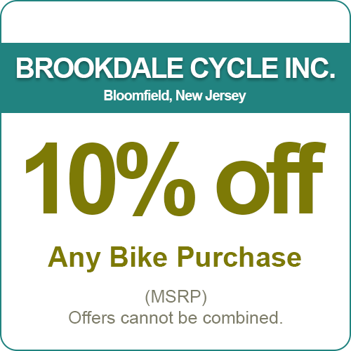 10% off bike purchase (MSRP)