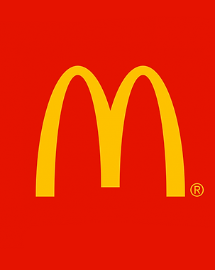 Golden arches on red background. McDonald's logo.