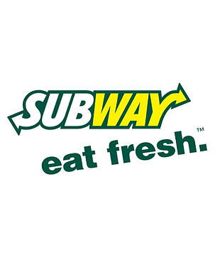 Subway logo with green and yellow text: 