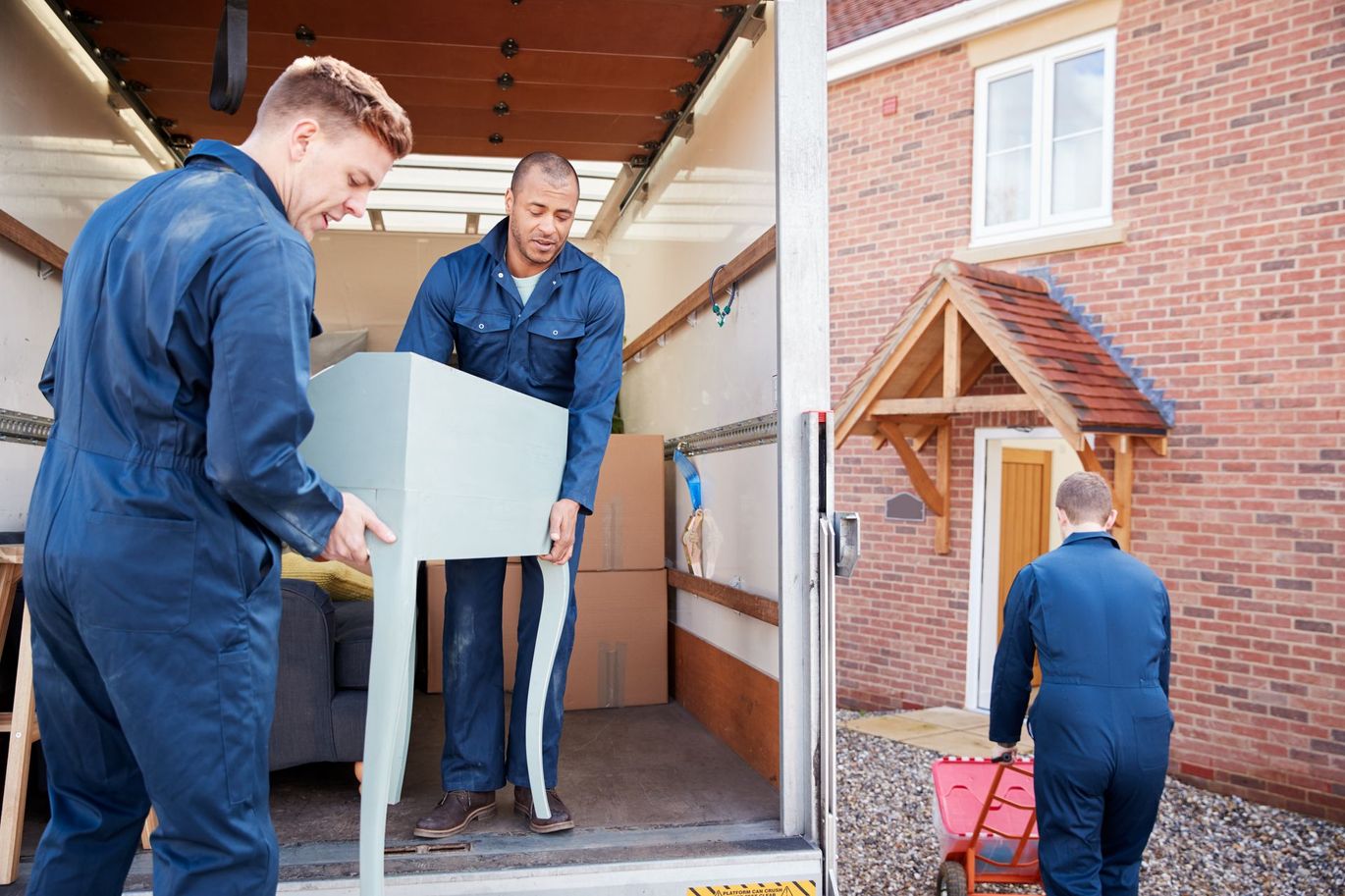 unloading furniture