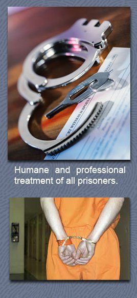 Humane treatment, prisoner in handcuffs