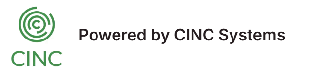 CINC logo with green icon and text “Powered by CINC Systems”