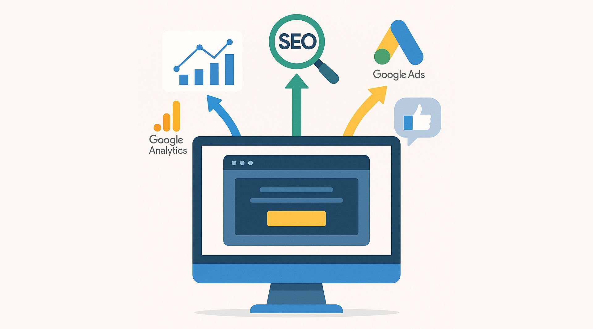 Landing page powered by Google Ads, SEO, and analytics | CMO Media Lab