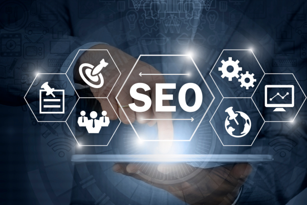 SEO digital interface graphic | CMO Media Lab